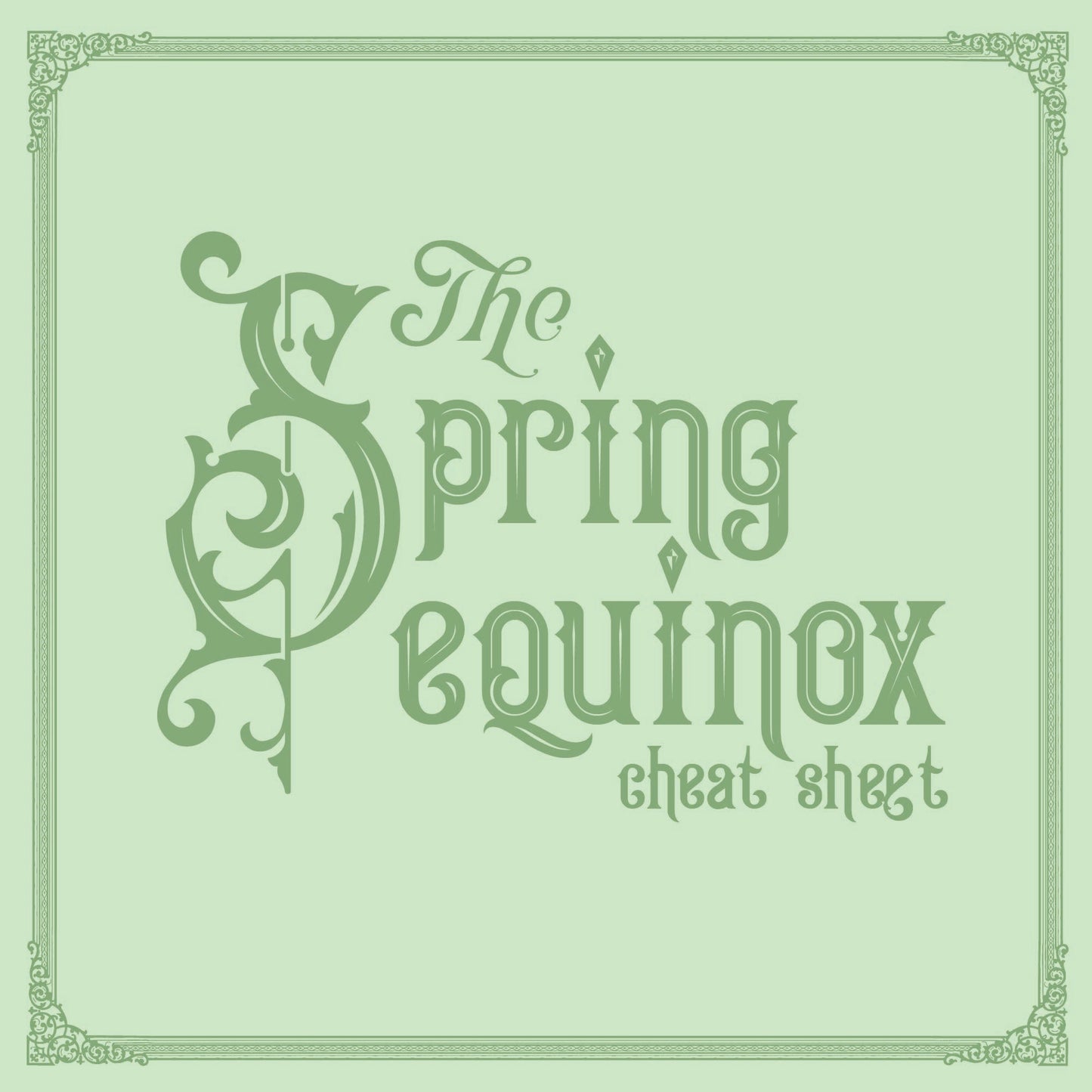 2026 Spring Equinox Cheat Sheet — Zodiac Edition