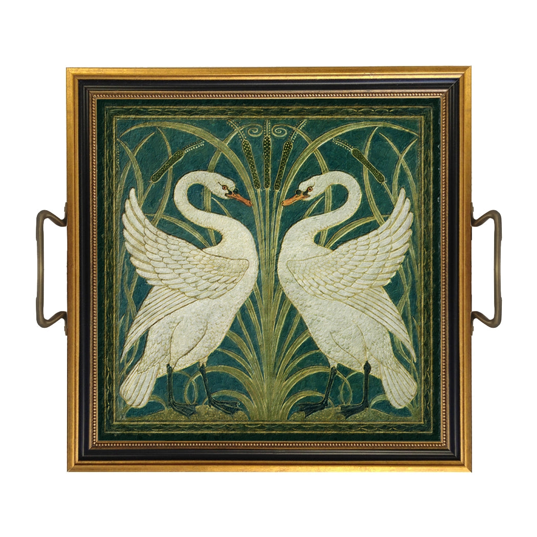 Twin Swans Decorative Tray
