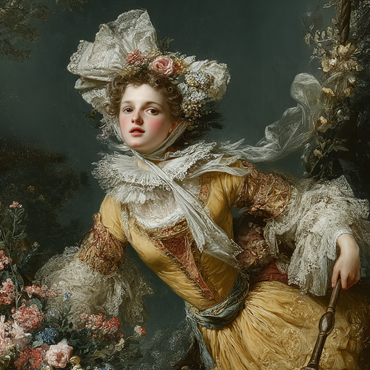 The Floral Swing - Canvas Art Print