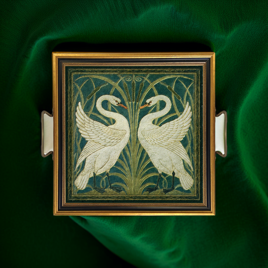 Twin Swans Decorative Tray