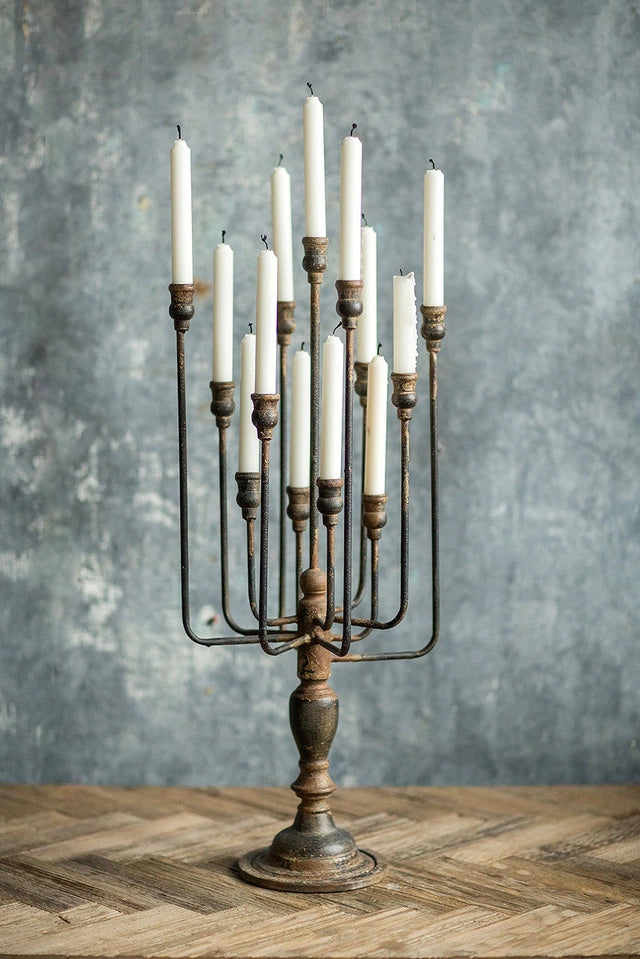 The Hydra Candelabra – Vintage 13-Flame Iron Centerpiece